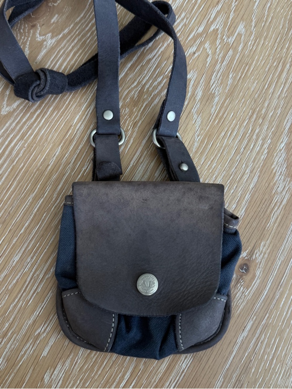 American Eagle Outfitters mini Brown and Navy Crossbody Bag